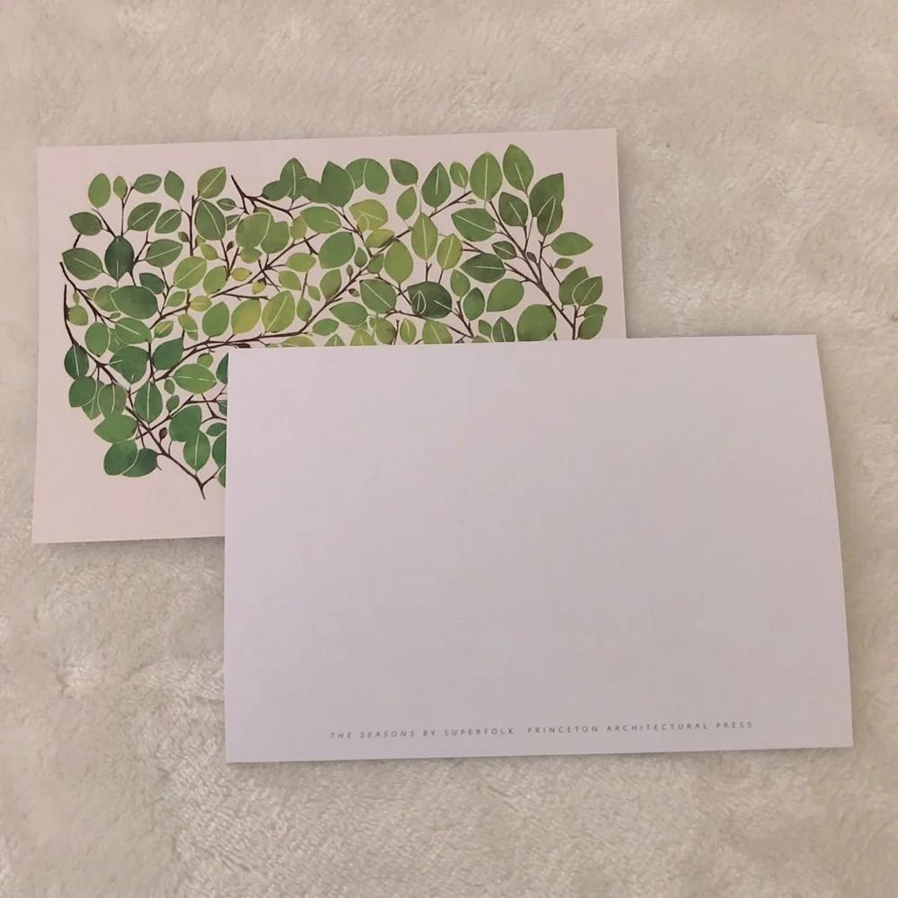 Cards & Sliding Box 20 cards & envelopes “The Seasons” Prints by Superfolk